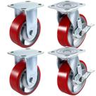 Conjunto de rodas Caster VEVOR 6 Heavy Duty 4000 libras de capacidade x4