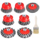 Conjunto de rodas de arame Angle Grinder YUEARN 4 1/2 7 pacotes
