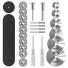Conjunto de rodas de corte Kuenuilr para ferramenta rotativa 44 unidades com lâminas