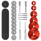 Conjunto de rodas de corte Kuenuilr Red 44 unidades para ferramentas rotativas