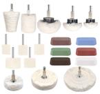 Conjunto de rodas de polimento Tworider, 19 unidades para furadeira com composto de polimento