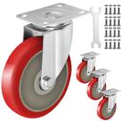 Conjunto de rodízios Castrek de 5 polegadas Heavy Duty 2400 libras Load 4 Swivel
