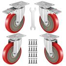 Conjunto de rodízios Castrek Heavy Duty de 5 polegadas com freios de 2400 libras Conjunto de rodízios Castrek Heavy Duty de 5 polegadas com freios de 2400 libras
