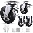 Conjunto de rodízios VM VIMA Super Heavy Duty 200 mm com fechadura de 2000 kg Conjunto de rodízios VM VIMA Super Heavy Duty 200 mm com fechadura de 2000 kg