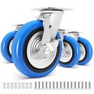 Conjunto de rodízios W B D WEIBIDA Heavy Duty de 8 polegadas 6000 libras x4 com freio Conjunto de rodízios W B D WEIBIDA Heavy Duty de 8 polegadas 6000 libras x4 com freio