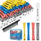 Conjunto de rolos de cabelo SPTHTHHPY Hair Perm Rods 100 unidades com 5 tamanhos