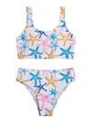 Conjunto de roupa de banho RoseSeek Girl's Listrped Bowknot 13Y Summer