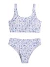 Conjunto de roupa de banho RoseSeek Girl's Striped Bowknot 10Y Summer