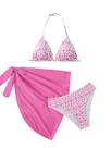 Conjunto de roupa de banho SOLY HUX, biquíni floral de verão, frente única, 14Y