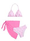 Conjunto de roupa de banho SOLY HUX, biquíni floral triangular feminino, 15Y