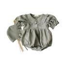 Conjunto De Roupa De Bebê Recém-Nascido Feminino De Veludo Cotelê Com Gola Lapela E Chapéu, 2 Peças,