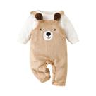 Conjunto De Roupa De Bebê Unissex Em Pelúcia Com 2 Peças, Macacão De Fleece E Gorro, Roupas Para