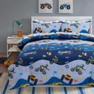 Conjunto de roupa de cama A Nice Night Cartoon Car Kids Edredom Twin