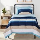 Conjunto de roupa de cama Amazon Basics Comforter Microfiber Twin Blue