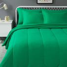 Conjunto de roupa de cama Amazon Basics Microfiber Kid's Full/Queen Green