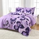 Conjunto de roupa de cama ARTALL Full/Queen Purple Butterfly 7 peças