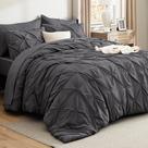 Conjunto de Roupa de Cama Bedsure King Size 7 Peças - Cinza Escuro