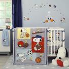 Conjunto de roupa de cama Bedtime Originals Snoopy Sports 3 peças azul