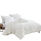 Conjunto de roupa de cama Benzara Sieno, 4 peças King White Faux Fur
