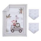 Conjunto de roupa de cama de berçário Mini Berçário NoJo Little Love Jungle Ride