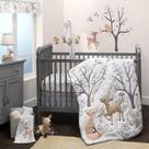 Conjunto de roupa de cama de berço Bedtime Originals Deer Park 3 peças Conjunto de roupa de cama de berço Bedtime Originals Deer Park 3 peças