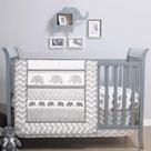Conjunto de Roupa de Cama de Berço The Peanutshell Elephant Walk - 3 Peças