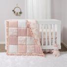 Conjunto de roupa de cama de berço The Peanutshell Grace para meninas, 3 peças