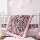 Conjunto de Roupa de Cama de Berço The Peanutshell Leopard Love - Para Meninas