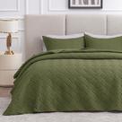 Conjunto de roupa de cama de edredão Love's cabin California King Olive Green