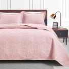 Conjunto de roupa de cama de edredão Love's Cabin California King Pink 3 peças