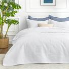 Conjunto de roupa de cama de edredão Love's Cabin California King White 3 peças