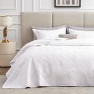Conjunto de roupa de cama de edredão Love's Cabin California King White 3 peças
