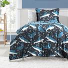Conjunto de roupa de cama dream FACTORY Kids de 5 peças Twin Blue Sharks