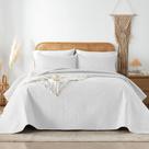 Conjunto de roupa de cama Edredão Davulos White Ultrasonic Reversível King