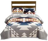 Conjunto de roupa de cama Edredão Pendleton Explorer Full/Queen Blue Grey