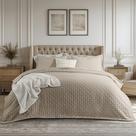 Conjunto de roupa de cama edredom Bedsure Queen Size com 2 fronhas Taupe