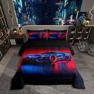 Conjunto de roupa de cama Erosebridal Twin Size Race Car, edredom 173x228cm