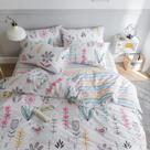Conjunto de roupa de cama HighBuy Floral Queen, capa de edredom de algodão, 3 peças