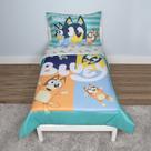 Conjunto de Roupa de Cama Infantil Bluey 4 Peças - Azul