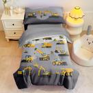 Conjunto de roupa de cama infantil GRAT TIOC Cars Construction para meninos