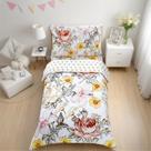 Conjunto de Roupa de Cama Infantil HNHUAMING para Meninas - Edredom e Lençóis