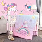 Conjunto de Roupa de Cama Infantil La Premura - Unicórnio e Arco-Íris