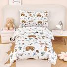 Conjunto de Roupa de Cama Infantil Reversível PERFEMET - Tema Animais da Floresta