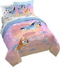 Conjunto de roupa de cama Jay Franco Bluey & Bingo Queen 7 peças com lençol