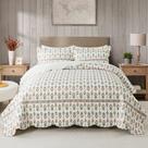 Conjunto de roupa de cama king size HoneiLife Floral de 3 peças, 244 x 269 cm