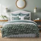Conjunto de roupa de cama Laura Ashley Queen Cotton Reversível Verde