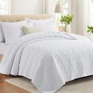 Conjunto de roupa de cama Lavsiry White Quilt Oversize California King