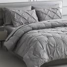 Conjunto de Roupa de Cama Maple&Stone Solteiro 5 Peças Microfibra Cinza