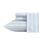 Conjunto de roupa de cama Nautica Cotton Percale Camp Stripe Blue Twin