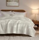 Conjunto de roupa de cama palassio Listrado Bege 100% algodão California Cal King